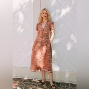 Christy Dawn Dress Ginger Sunflower The Dawn Prairie Large Midi Organic Cotton